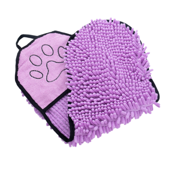 a08ac9fa00486565c4beb872c1f98250 Microfiber dog bath towel in Grey, Purple, Blue, Brown, and Rose Pink colors