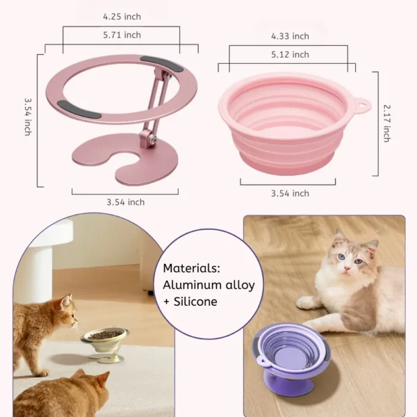 d800d991e8d79086ff08457eb9fe1e89 Close-up of silicone dog bowl with non-slip aluminium stand for stable pet feeding
