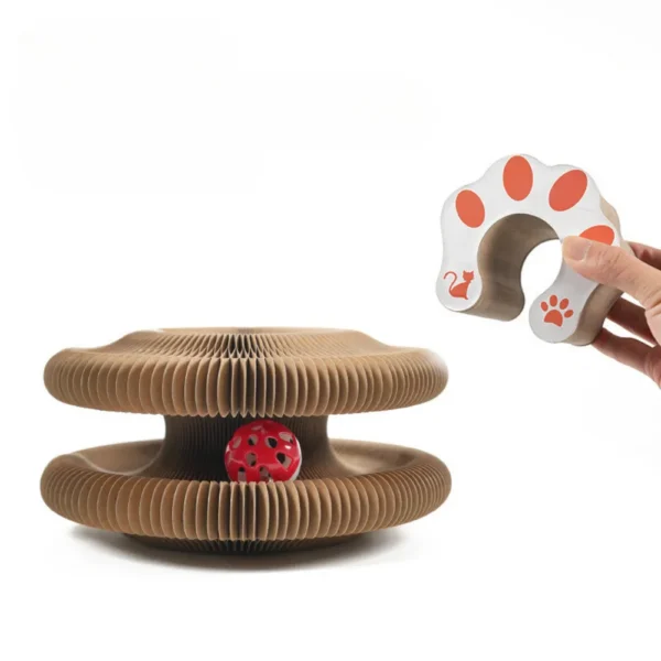 Wholesale Accordion Cat Scratching Board with Bell – Interactive Cardboard Cat Toy for Claw Grinding & Play
