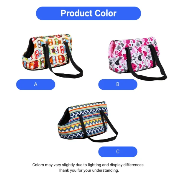 10004 Retail Display of Pet Shoulder Carrier Bags in Pet Store Setting