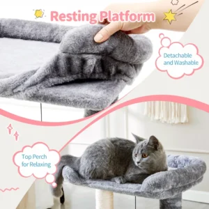 10009 Close-up of sisal scratching post on small kitten cat tree for wholesale buyers.