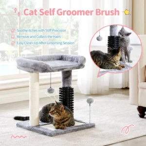 10010 Kitten scratching sisal post on 4-in-1 cat tower.