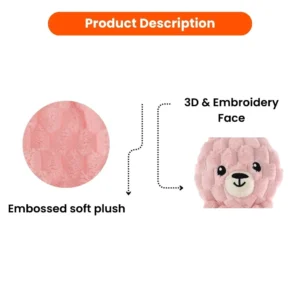 b31b19010428f29d27a6154042a0c314 Detail view of squeaker section on soft bunny dog toy
