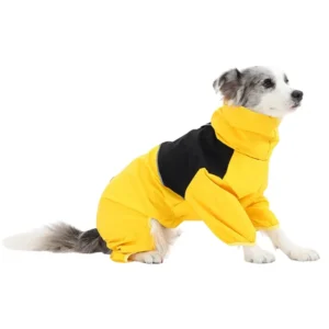 Waterproof Windproof Full-Body Dog Jacket with Adjustable Collar for Medium & Large Breeds – Wholesale Outdoor Pet Apparel