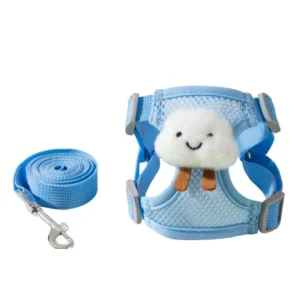 Breathable Escape-Proof Pet Harness Set with Leash for Small Dogs & Cats – Adjustable Soft Mesh Vest for Secure Daily Walks
