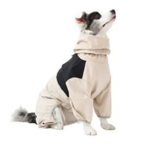 Dog jacket color option in beige