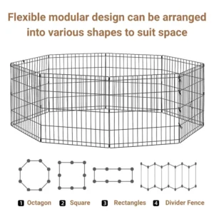 10003 Bulk Packaging for Wholesale Shipment of Metal Dog Playpen