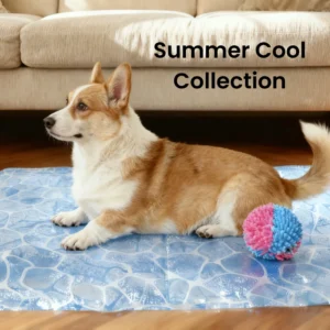10005 Demonstration of cooling gel effect and temperature-regulating function in justforpetstore.com cooling mat
