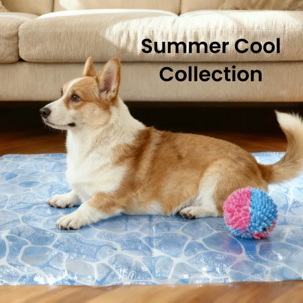 10005 Demonstration of cooling gel effect and temperature-regulating function in justforpetstore.com cooling mat