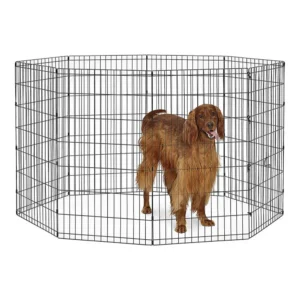 Extra Tall 42″ Foldable Pet Playpen, Heavy-Duty 8 Panel Dog Fence for Outdoor & Indoor Use — Wholesale for Pet Stores & Grooming Pros