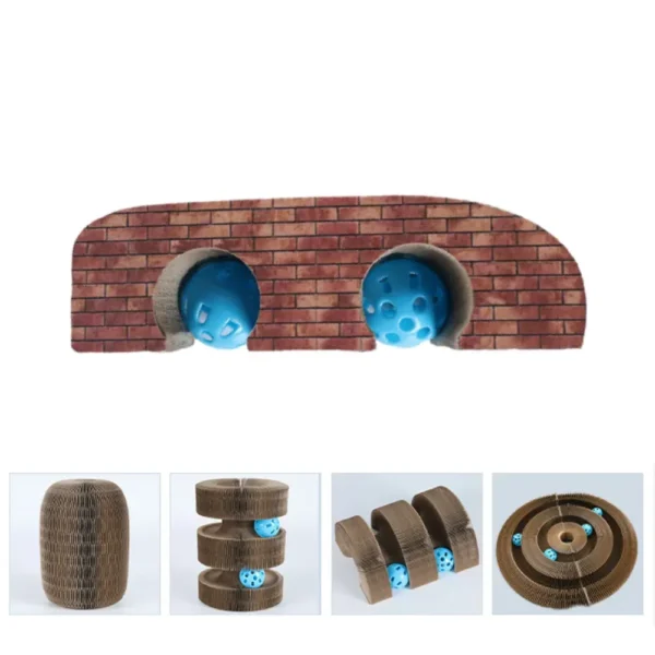 10002 bridge shape cardboard cat scratcher
