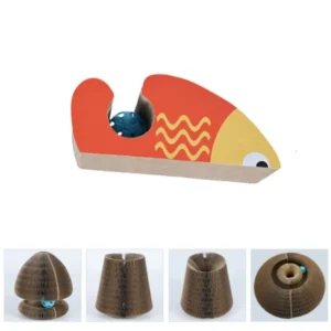 fish shape cardboard cat scratcher