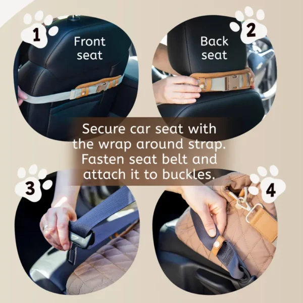 10007 3-in-1 pet carrier bag used as dog car seat booster