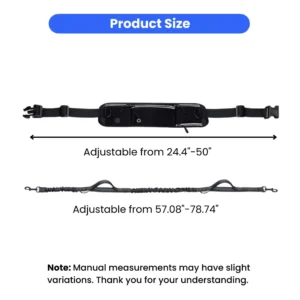 10010 adjustable waist belt dog leash size guide and leash length measurement