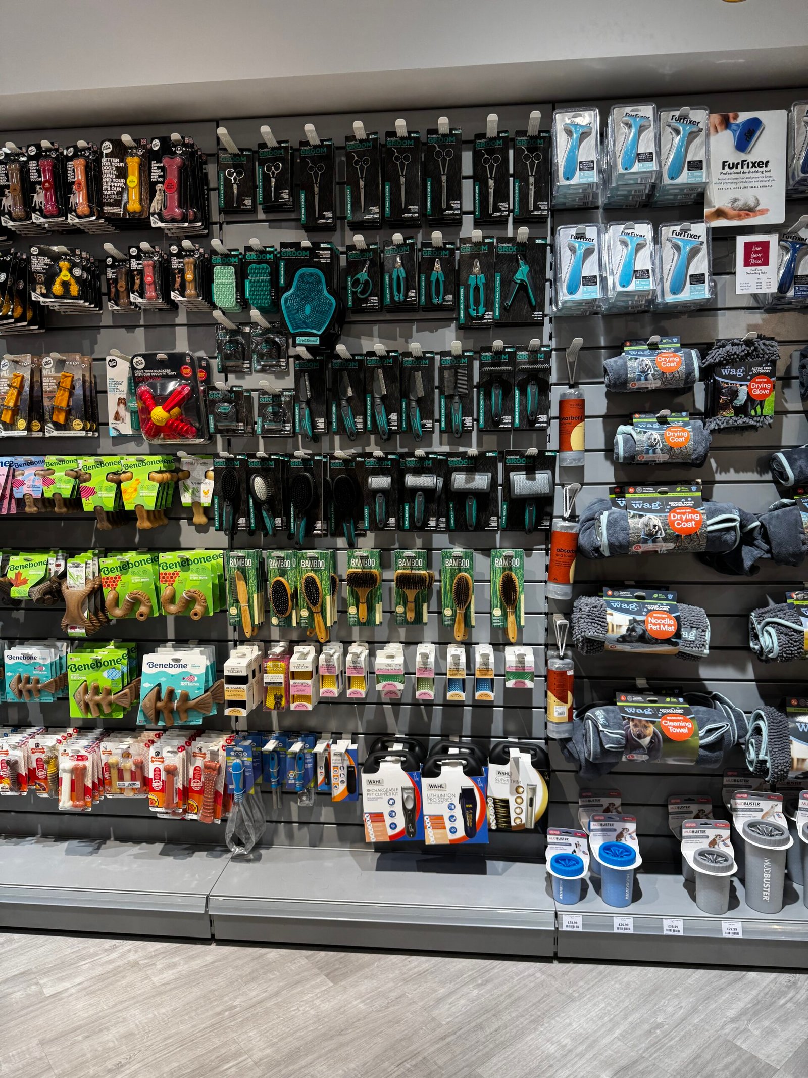 A retail planogram diagram showing an end-cap organized by customer scenario rather than by brand