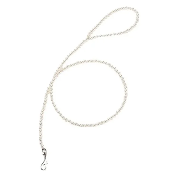 White Pearl Dog Leash for Small Dogs and Cats