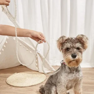 White Pearl Dog Leash for Small Dogs and Cats – product view 2