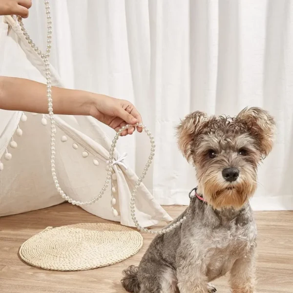 cchwm0011421-02.webp White Pearl Dog Leash for Small Dogs and Cats – product view 2