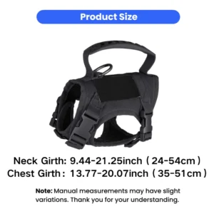 Escape-Proof Tactical Cat and Small Dog Harness with Handle and Breathable Mesh – product view 3