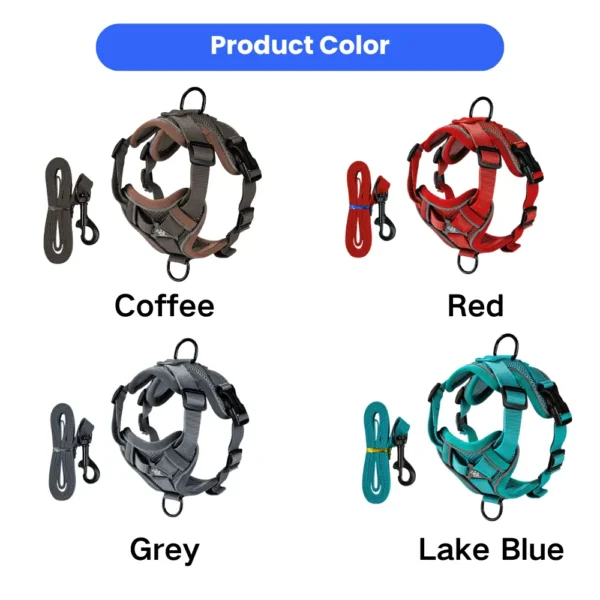 cchwm0264790-02.webp Breathable Adjustable Pet Harness and Leash Set for Cats and Small Dogs – product view 2