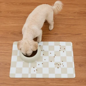 cfwwm0291709-06.webp Waterproof Checkerboard Pet Feeding Mat for Dogs and Cats – product view 6