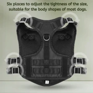 dchwm0009009-05.webp Tactical Dog Harness Vest Oxford Fabric for Large Dogs – product view 5