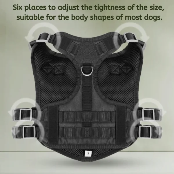dchwm0009009-05.webp Tactical Dog Harness Vest Oxford Fabric for Large Dogs – product view 5