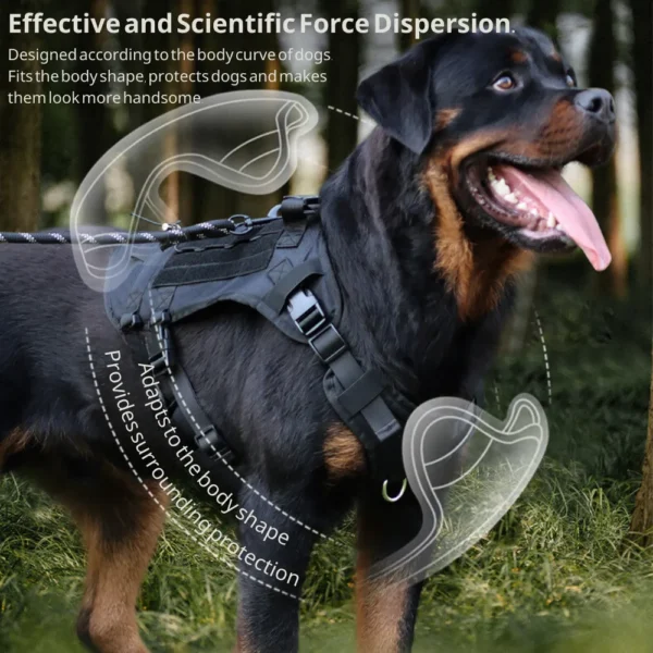 dchwm0009009-07.webp Tactical Dog Harness Vest Oxford Fabric for Large Dogs – product view 7