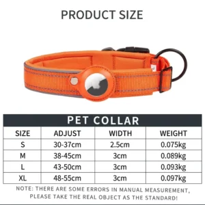 Reflective Adjustable GPS Pet Tracker Protective Case Collar – product view 2