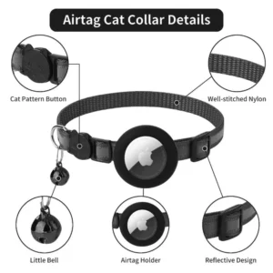 dchwm0032041-02.webp Lightweight Reflective Airtag Case Cat Collar Breakaway – product view 2