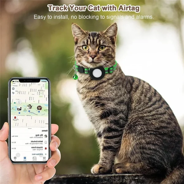 dchwm0032041-03.webp Lightweight Reflective Airtag Case Cat Collar Breakaway – product view 3