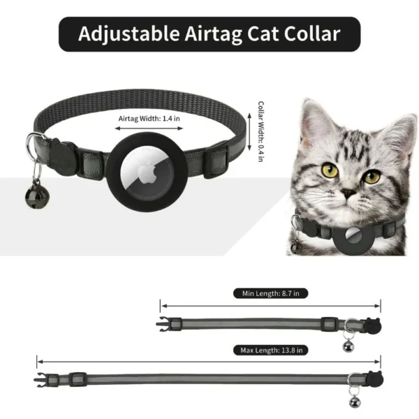 dchwm0032041-04.webp Lightweight Reflective Airtag Case Cat Collar Breakaway – product view 4