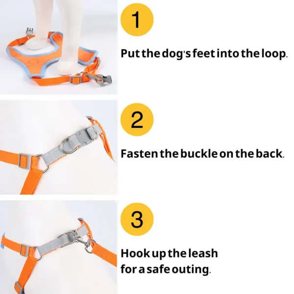 dchwm0032412-06.webp Outdoor Walking Adjustable Vest Dog Harness Leash Set – product view 6