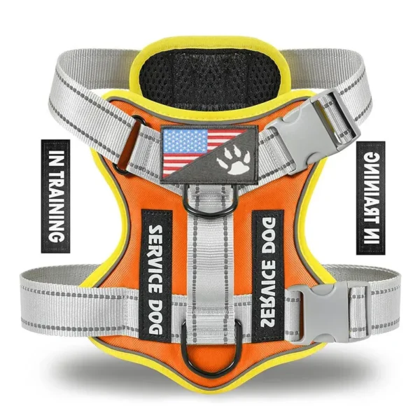 dchwm0032824-01.webp Orange Reflective Handle Dog Vest Harness