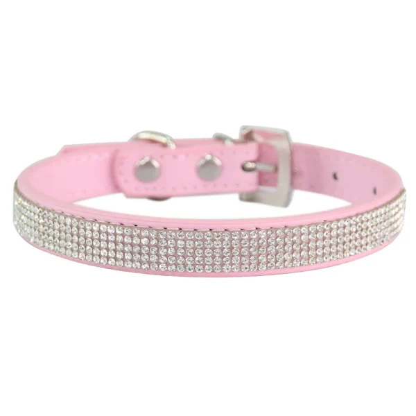 Sparkling Rhinestone Dog Collar for Small Medium Dogs