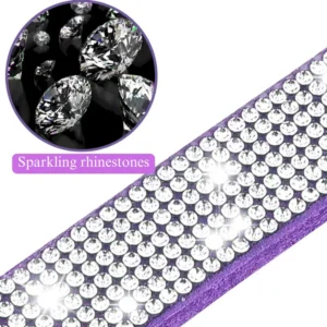 Sparkling Rhinestone Dog Collar for Small Medium Dogs – product view 4