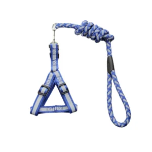 Reflective Braided Dog Leash with Harness – 1. Easy to Wear & Adjustable | Wholesale Dog Harnesses