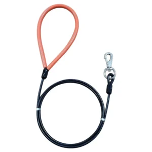 Tangle-Free Durable Anti-Chew Steel Wire Leash for Dogs - 4.76mm Width