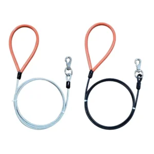 Tangle-Free Durable Anti-Chew Steel Wire Leash for Dogs - 4.76mm Width – product view 2