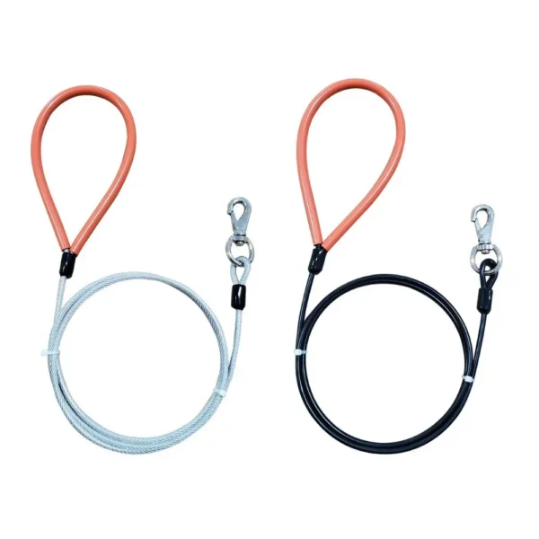 dchwm0033508-02.webp Tangle-Free Durable Anti-Chew Steel Wire Leash for Dogs - 4.76mm Width – product view 2