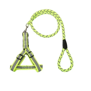 Sporty Reflective Braided Dog Leash with Harness | Wholesale Dog Harnesses