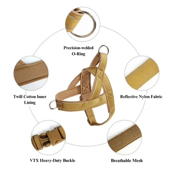 dchwm0034708-04.webp Adjustable Chest Strap Dog Vest Harness for Large Breeds – product view 4