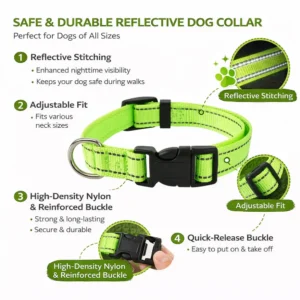 Reflective Adjustable Pet Collar Sporty Collar For Dogs – product view 4