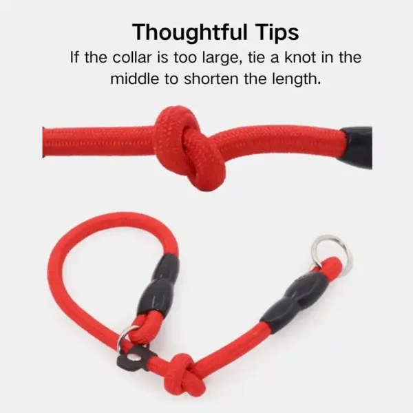 dchwm0034942-02.webp Dog Slip Collar No Pull Choker Collar for Dogs Slip Collars with Slidable Stopper – product view 2