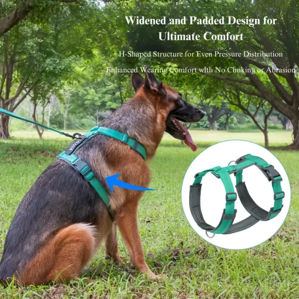 dchwm0036065-03.webp Adjustable Anti-Pull Dog Harness Set with Diving Fabric – product view 3