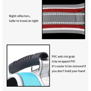 dchwm0036483-04.webp Adjustable Reflective Pet Harness and Leash Set with Alloy D-Ring – product view 4