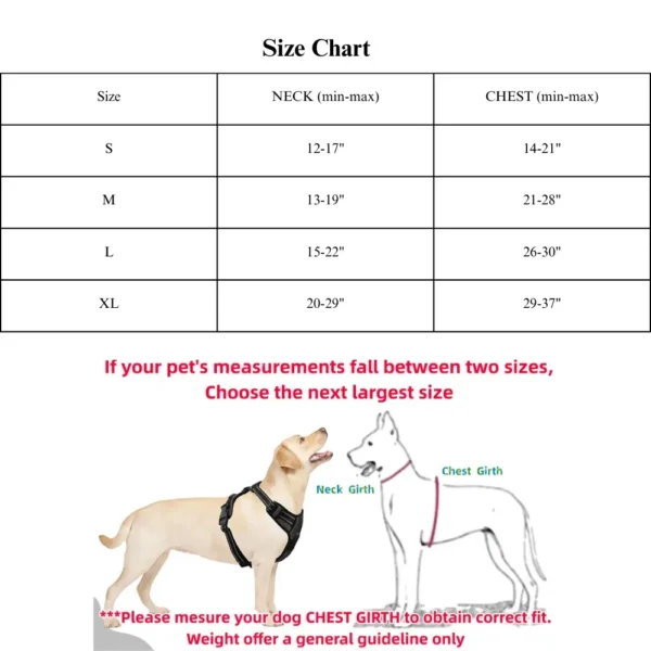 dchwm0036748-03.webp Reflective Heavy-Duty Pet Harness for Large Dogs – product view 3