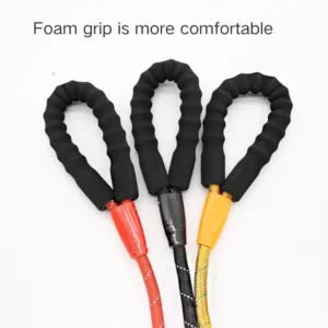 Padded Handle Strong Nylon Dog Leash with Anti-Chewing Chain – product view 3