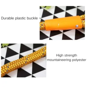 dchwm0039991-05.webp Padded Handle Strong Nylon Dog Leash with Anti-Chewing Chain – product view 5