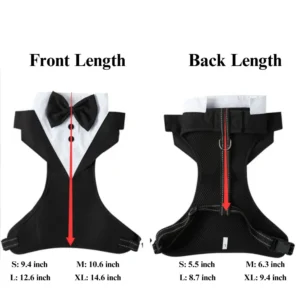 dchwm0040709-05.webp Formal Occasions Pet Vest-Style Harness with Bowtie and Adjustable Leash for Dogs – product view 5